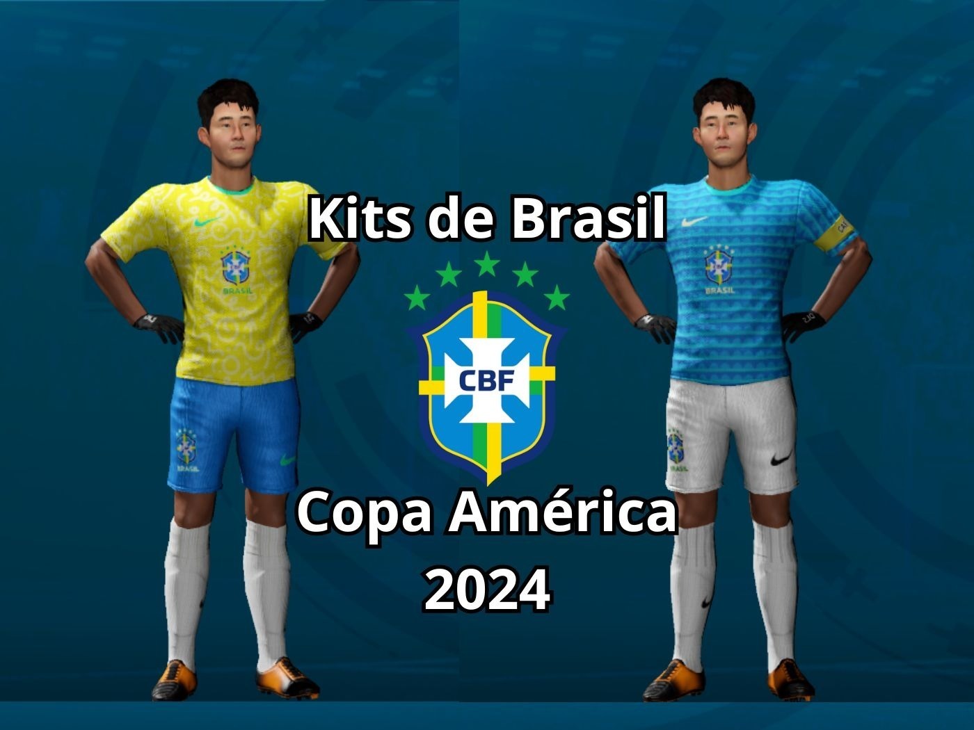 Kits de Brasil de la Copa América 2024 para Dream League Soccer